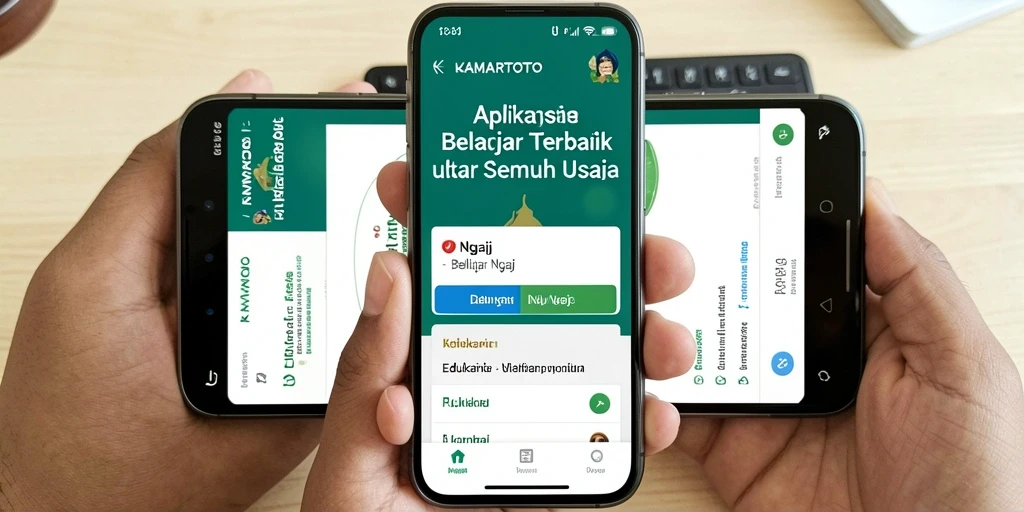 Antarmuka utama KAMARTOTO yang ramah pengguna untuk belajar ngaji.