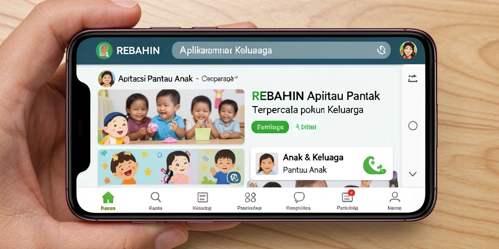 Antarmuka aplikasi REBAHIN untuk pemantauan anak yang intuitif.