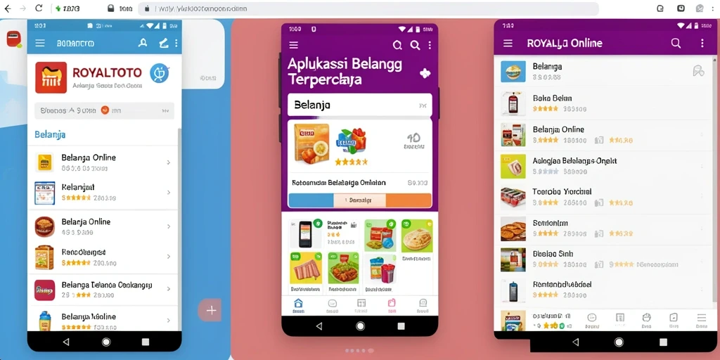 Tampilan antarmuka aplikasi ROYALTOTO untuk Belanja Online.