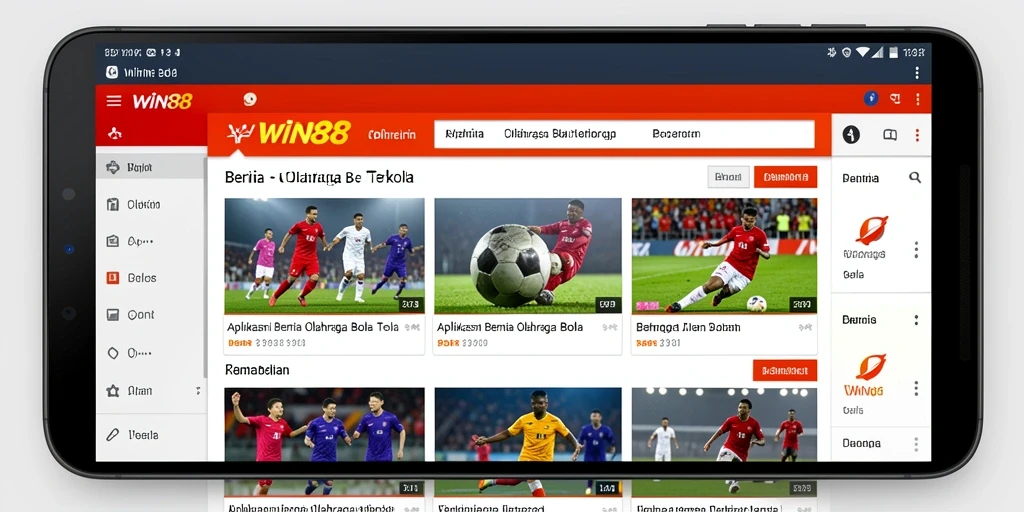 Tampilan antarmuka aplikasi WIN88 yang menarik dan informatif.